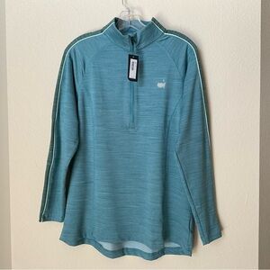 Masters Ladies Teal Active Quarter-Zip Pullover